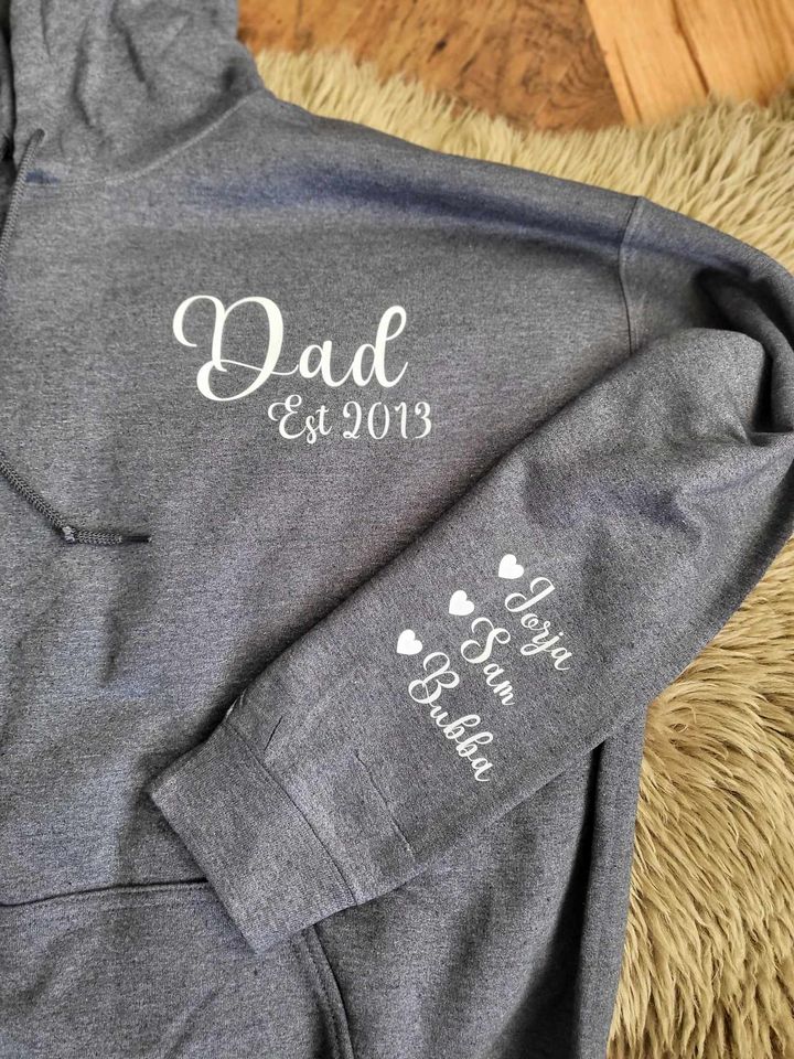 Customizable Dad Est Hoodie image 1