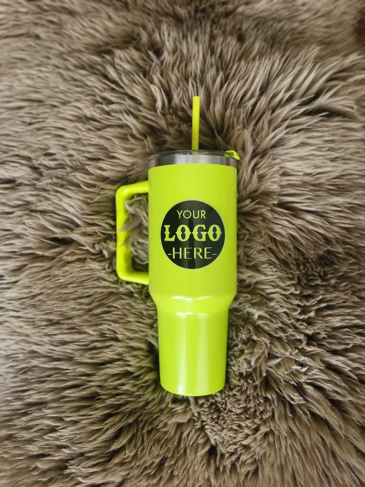 Personalized 40oz. Stainless Steel Insulated Tumbler with Straw image 0
