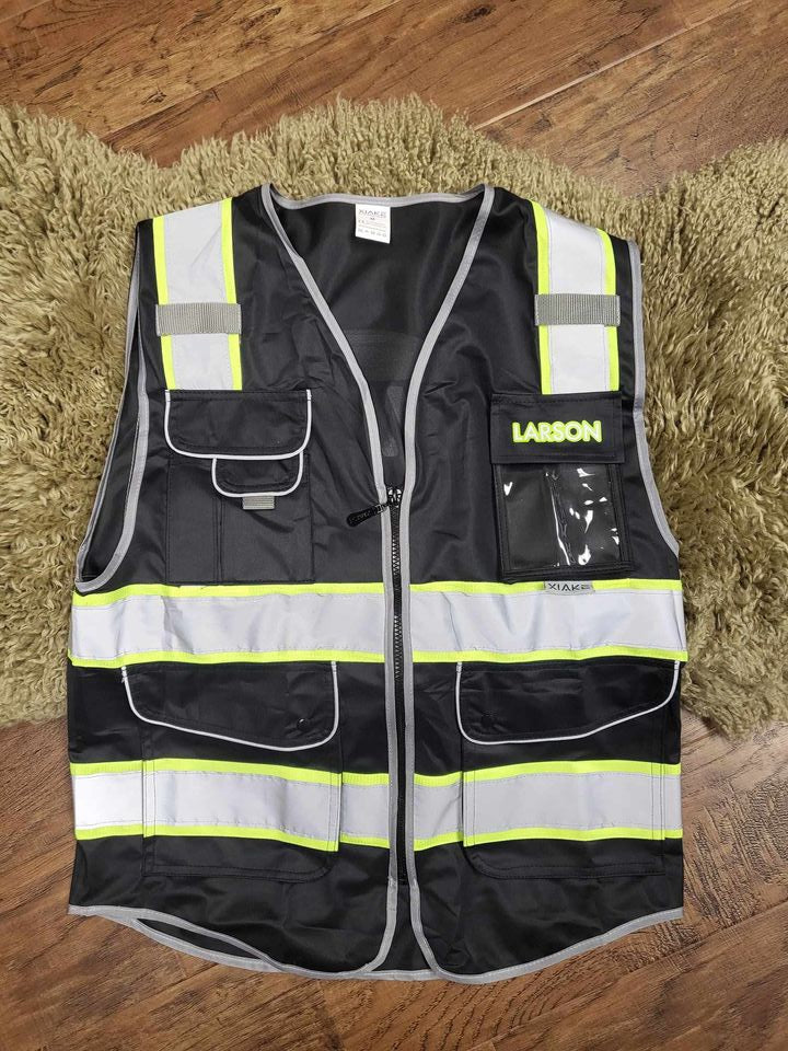 Personalized Safety Vest - Black image 0